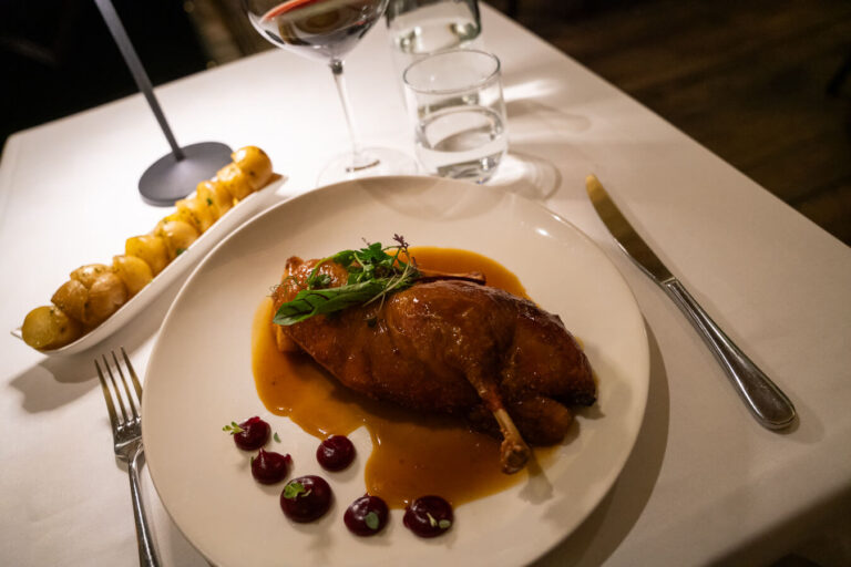 roasted duck at one of the best restaurants in krakow poland